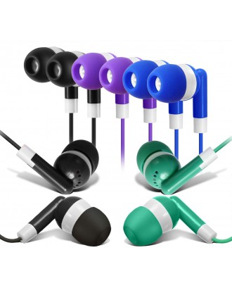 Bulk Earbuds Headphones Wholesale Earphones - Keewonda 100 Pack Disposable Ear Buds Bulk Multi Colored Headphones for School Classroom Students Bulk Earbuds Headphones Wholesale Earphones - Keewonda 100 Pack Disposable Ear Buds Bulk Multi Colored Headphones for School Classroom Students